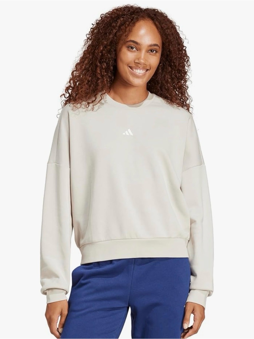 adidas Women's Light Cream Crewneck